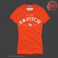 dames abercrombie fitch korte tees trade mark oranje rood Fashion Wonderful d2zbi158